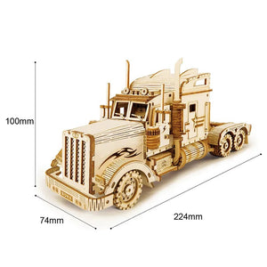 The KedStore Train Model 3D Wooden Puzzle Toy Assembly Locomotive Model Building Kits for Children Building Toy