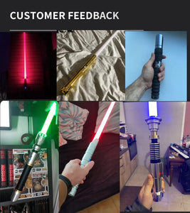 TXQSABER Lightsaber Neo Pixel RGB Smooth Swing Metal Hilt for Heavy Dueling 12 Color Force FOC Blaster Laser Sword Jedi Toys