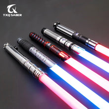 Load image into Gallery viewer, TXQSABER Lightsaber Neo Pixel RGB Smooth Swing Metal Hilt for Heavy Dueling 12 Color Force FOC Blaster Laser Sword Jedi Toys