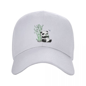 The KedStore White / Baseball Cap Panda print Baseball Cap -100% Cotton