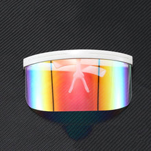 Load image into Gallery viewer, The KedStore White-Red Mirror / SHOW AS PICTURES Oversize Shield Visor Sunglasses - ALOZ MICC