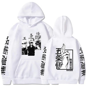 Jujutsu Kaisen Anime Hoodie Gojo Satoru Print Hooded Pullover Harajuk Men’s Streetwear Fashion Casual Spring and Autumn Clothes