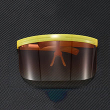 Load image into Gallery viewer, The KedStore Yellow-Brown / SHOW AS PICTURES Oversize Shield Visor Sunglasses - ALOZ MICC