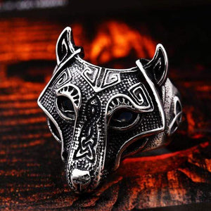 Viking Nordic Wolf Ring