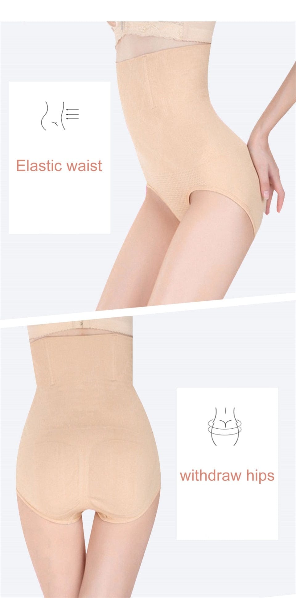 Seamless Women Shapers High Waist Slimming Tummy Control Briefs Magic Body  Shapewear