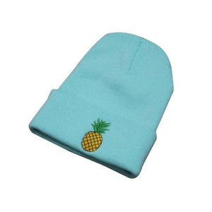 Oberlo Blue Embroidered Beanie for winter and Autumn outdoor hiking cap