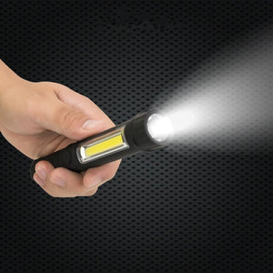 Store No. 1727765 LED Flashlight Torch with the Bottom Magnet and Clip Magnetic work light (Bulk Purchase Discount)