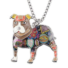 Load image into Gallery viewer, Store No. 210399 Brown Pit Bull Enamel Necklace