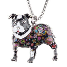 Load image into Gallery viewer, Store No. 210399 Grey Pit Bull Enamel Necklace