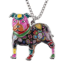 Load image into Gallery viewer, Store No. 210399 Multiclor Pit Bull Enamel Necklace