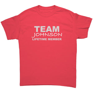 teelaunch Apparel Coral Silk / S Team Johnson T-Shirt