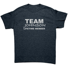 Load image into Gallery viewer, teelaunch Apparel Heather Navy / S Team Johnson T-Shirt