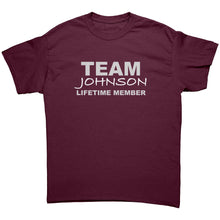 Load image into Gallery viewer, teelaunch Apparel Maroon / S Team Johnson T-Shirt