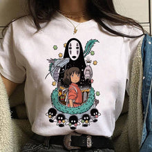 Load image into Gallery viewer, Leuke Kat T Shirt My Neighbor Totoro T-shirt Women Studio Ghibli Tshirt Kawaii Tee Miyazaki Hayao Funny Cartoon Top shirt Female