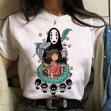 Load image into Gallery viewer, The KedStore 0 1 / S Leuke Kat T Shirt My Neighbor Totoro T-shirt Women Studio Ghibli Tshirt Kawaii Tee Miyazaki Hayao Funny Cartoon Top shirt Female
