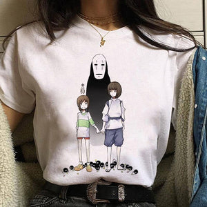 Leuke Kat T Shirt My Neighbor Totoro T-shirt Women Studio Ghibli Tshirt Kawaii Tee Miyazaki Hayao Funny Cartoon Top shirt Female