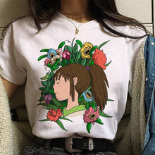 Load image into Gallery viewer, Leuke Kat T Shirt My Neighbor Totoro T-shirt Women Studio Ghibli Tshirt Kawaii Tee Miyazaki Hayao Funny Cartoon Top shirt Female