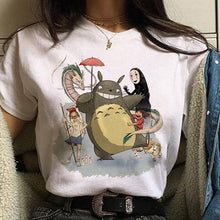 Load image into Gallery viewer, Leuke Kat T Shirt My Neighbor Totoro T-shirt Women Studio Ghibli Tshirt Kawaii Tee Miyazaki Hayao Funny Cartoon Top shirt Female