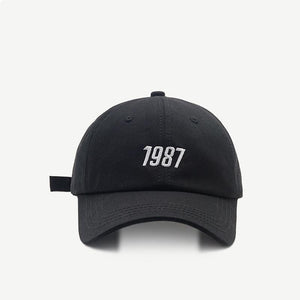 The KedStore 0 1987-black Hotsale Adjustable Boys Girls Baseball Hats Male Female Baseball Cap
