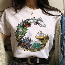 Load image into Gallery viewer, Leuke Kat T Shirt My Neighbor Totoro T-shirt Women Studio Ghibli Tshirt Kawaii Tee Miyazaki Hayao Funny Cartoon Top shirt Female