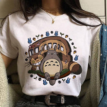 Load image into Gallery viewer, The KedStore 0 9 / S Leuke Kat T Shirt My Neighbor Totoro T-shirt Women Studio Ghibli Tshirt Kawaii Tee Miyazaki Hayao Funny Cartoon Top shirt Female
