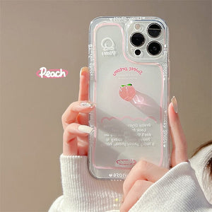 For iphone 11 12 13 Mini 14 Pro Max Sweet Transparent Crystal Bow Tie Silicone Anti-drop Shell