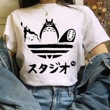 Load image into Gallery viewer, Leuke Kat T Shirt My Neighbor Totoro T-shirt Women Studio Ghibli Tshirt Kawaii Tee Miyazaki Hayao Funny Cartoon Top shirt Female