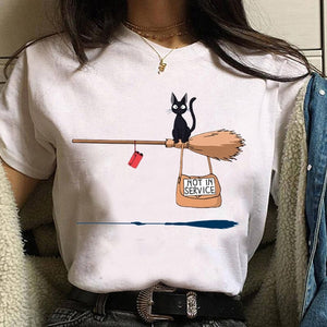 Leuke Kat T Shirt My Neighbor Totoro T-shirt Women Studio Ghibli Tshirt Kawaii Tee Miyazaki Hayao Funny Cartoon Top shirt Female