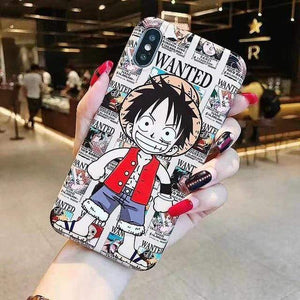 The KedStore 1 / for iphone 11ProMax One Piece Support Luffy Queen Couple IMD Phone Case For Apple iphone 11 Pro 7 8 6 6S Plus X XS Max Xr Anime With foothold Cover