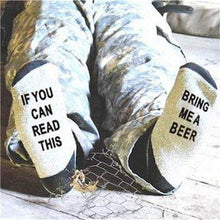 Load image into Gallery viewer, The KedStore 10 Socks If You can read this Bring Me a Glass of Wine Socks