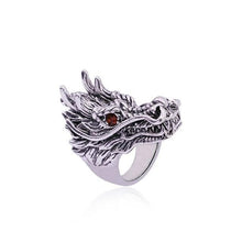 Load image into Gallery viewer, The KedStore 11 / big Dragon Gothic Punk Stainless Steel Ring Retro Rabbit Snake Tiger Wolf Rings Skeleton Devil Evil Eye Ring