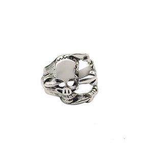 The KedStore 11 / Claw Skeleton Gothic Punk Stainless Steel Ring Retro Rabbit Snake Tiger Wolf Rings Skeleton Devil Evil Eye Ring