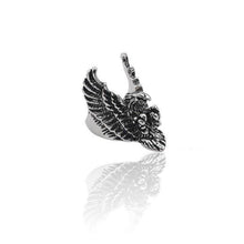 Load image into Gallery viewer, The KedStore 11 / eagle Gothic Punk Stainless Steel Ring Retro Rabbit Snake Tiger Wolf Rings Skeleton Devil Evil Eye Ring