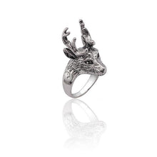 Load image into Gallery viewer, The KedStore 11 / Goat Head Ring Gothic Punk Stainless Steel Ring Retro Rabbit Snake Tiger Wolf Rings Skeleton Devil Evil Eye Ring