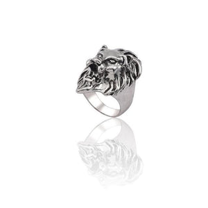 The KedStore 11 / Lion Head Ring Gothic Punk Stainless Steel Ring Retro Rabbit Snake Tiger Wolf Rings Skeleton Devil Evil Eye Ring