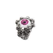 Load image into Gallery viewer, The KedStore 11 / Red Evil Eye Gothic Punk Stainless Steel Ring Retro Rabbit Snake Tiger Wolf Rings Skeleton Devil Evil Eye Ring