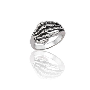 The KedStore 11 / skeleton Hand Ring Gothic Punk Stainless Steel Ring Retro Rabbit Snake Tiger Wolf Rings Skeleton Devil Evil Eye Ring