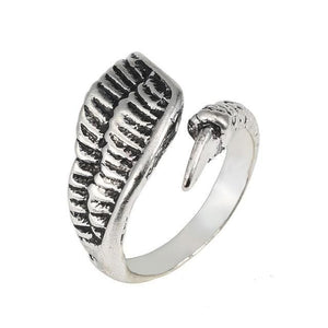 The KedStore 11 / Wing Eagle Claw Gothic Punk Stainless Steel Ring Retro Rabbit Snake Tiger Wolf Rings Skeleton Devil Evil Eye Ring