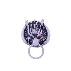 The KedStore 11 / wolf head Gothic Punk Stainless Steel Ring Retro Rabbit Snake Tiger Wolf Rings Skeleton Devil Evil Eye Ring