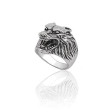 Load image into Gallery viewer, The KedStore 11 / Wolf Head Ring Gothic Punk Stainless Steel Ring Retro Rabbit Snake Tiger Wolf Rings Skeleton Devil Evil Eye Ring
