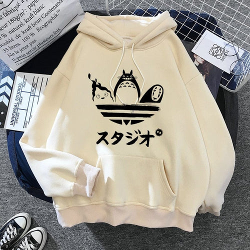 The KedStore 123 / M My Neighbor Totoro Harajuku Hoodie Studio Ghibli Kawaii Sweatshirt Miyazaki Hayao - M-L-XL