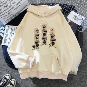 The KedStore 140 / S My Neighbor Totoro Harajuku Hoodies Women Studio Ghibli Kawaii Sweatshirt Miyazaki Hayao Funny Cartoon Top Hooded Female - S - xxL- XXXL