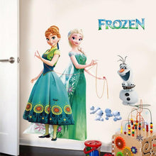Load image into Gallery viewer, The KedStore 14114 Elsa Anna princess wall stickers Disney Frozen wall decals.