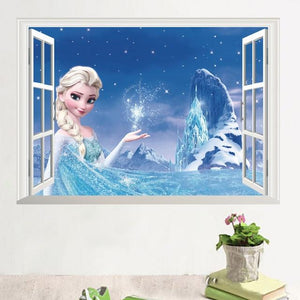 The KedStore 14126 Elsa Anna princess wall stickers Disney Frozen wall decals.