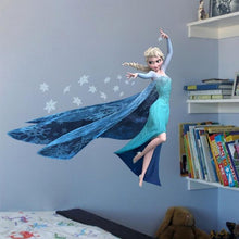 Load image into Gallery viewer, The KedStore 1418 Elsa Anna princess wall stickers Disney Frozen wall decals.