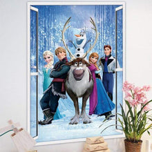 Load image into Gallery viewer, The KedStore 1419 Elsa Anna princess wall stickers Disney Frozen wall decals.