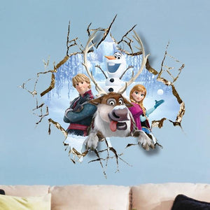 The KedStore 1421 Elsa Anna princess wall stickers Disney Frozen wall decals.