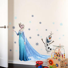 Load image into Gallery viewer, The KedStore 1433 Elsa Anna princess wall stickers Disney Frozen wall decals.