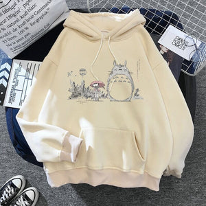 The KedStore 161 / S My Neighbor Totoro Harajuku Hoodie Studio Ghibli Kawaii Sweatshirt Miyazaki Hayao - S-XXL-XXXL