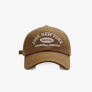 The KedStore 1989-coffee / Adjustable Cotton Men Women Girls Baseball Caps Solid Embroidery Cap Adjustable Baseball Hats